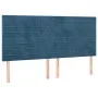 Estructura cama con cabecero terciopelo azul oscuro 180x200 cm de , Camas y somieres - Ref: Foro24-3125834, Precio: 224,56 €,...