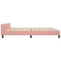 Pink velvet bed frame with headboard 200x200 cm by , Beds and slatted bases - Ref: Foro24-3125841, Price: 217,95 €, Discount: %