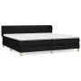 Cama box spring con colchón tela negro 200x200 cm de , Camas y somieres - Ref: Foro24-3126911, Precio: 578,44 €, Descuento: %