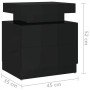 Glossy black engineered wood bedside table 45x35x52 cm by vidaXL, Nightstands - Ref: Foro24-326856, Price: 101,92 €, Discount: %