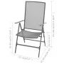Stapelbare Gartenstühle 2 Einheiten aus grauem Stahl von vidaXL, Gartenstühle - Ref: Foro24-42716, Preis: 116,40 €, Rabatt: %