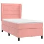 Boxspringbett mit rosa Samtmatratze 90x200 cm von , Betten und Lattenroste - Ref: Foro24-3129254, Preis: 336,08 €, Rabatt: %