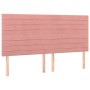Box spring bed with pink velvet mattress 200x200 cm by , Beds and slatted bases - Ref: Foro24-3129296, Price: 623,78 €, Disco...