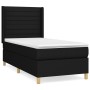 Cama box spring con colchón tela negro 100x200 cm de , Camas y somieres - Ref: Foro24-3132051, Precio: 351,12 €, Descuento: %