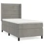 Box spring bed with light gray velvet mattress 90x190 cm by , Beds and slatted bases - Ref: Foro24-3132717, Price: 300,47 €, ...