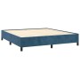 Box spring bed with dark blue velvet mattress 180x200 cm by , Beds and slatted bases - Ref: Foro24-3132757, Price: 624,69 €, ...