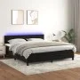 Box spring bed with mattress and LED black velvet 180x200 cm by , Beds and slatted bases - Ref: Foro24-3134479, Price: 503,11...
