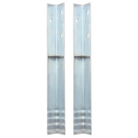 Bodenanker L-Form 2 Stück verzinkter Stahl 5x5x50 cm von vidaXL, DIY-Zubehör - Ref: Foro24-142301, Preis: 25,63 €, Rabatt: %