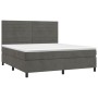 Boxspringbett mit Matratze und dunkelgrauem LED-Samt 180x200 cm von , Betten und Lattenroste - Ref: Foro24-3136198, Preis: 56...