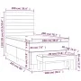 Box spring bed with black fabric mattress 100x200 cm by , Beds and slatted bases - Ref: Foro24-3136655, Price: 361,92 €, Disc...