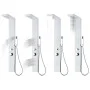 Matte White Aluminum Shower Panel System by vidaXL, Jet nozzles for bathtubs and showers - Ref: Foro24-142372, Price: 162,47 ...