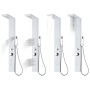 Sistema de panel de ducha aluminio blanco mate de vidaXL, Boquillas de chorro para bañeras y duchas - Ref: Foro24-142372, Pre...