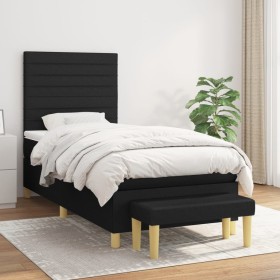 Boxspringbett mit schwarzer Stoffmatratze 90x200 cm von , Betten und Lattenroste - Ref: Foro24-3137207, Preis: 341,68 €, Raba...
