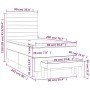 Boxspringbett mit schwarzer Stoffmatratze 90x200 cm von , Betten und Lattenroste - Ref: Foro24-3137207, Preis: 341,68 €, Raba...