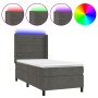 Boxspringbett mit Matratze und dunkelgrauem LED-Samt 90x200 cm von , Betten und Lattenroste - Ref: Foro24-3139602, Preis: 334...