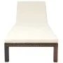 Lounger with brown synthetic rattan cushion by vidaXL, Loungers - Ref: Foro24-42845, Price: 140,21 €, Discount: %