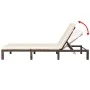 Lounger with brown synthetic rattan cushion by vidaXL, Loungers - Ref: Foro24-42845, Price: 140,21 €, Discount: %