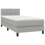 Box spring bed with light gray fabric mattress 80x200 cm by , Beds and slatted bases - Ref: Foro24-3140009, Price: 267,24 €, ...