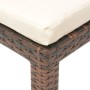 Tumbona con cojín de ratán sintético marrón de vidaXL, Tumbonas - Ref: Foro24-42845, Precio: 141,80 €, Descuento: %