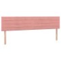 Cama box spring con colchón terciopelo rosa 180x200 cm