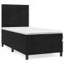 Box spring bed with black synthetic leather mattress 90x190 cm by , Beds and slatted bases - Ref: Foro24-3143057, Price: 290,...