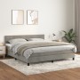 Box spring bed with light gray velvet mattress 180x200 cm by , Beds and slatted bases - Ref: Foro24-3141377, Price: 496,77 €,...