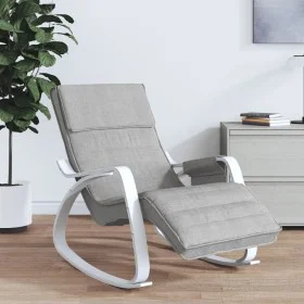 Silla mecedora de tela gris claro de , Mecedoras - Ref: Foro24-351075, Precio: 148,73 €, Descuento: %