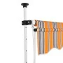Manual retractable awning 400 cm yellow and blue striped by vidaXL, Awnings - Ref: Foro24-43230, Price: 80,42 €, Discount: %
