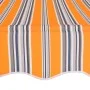 Manual retractable awning 400 cm yellow and blue striped by vidaXL, Awnings - Ref: Foro24-43230, Price: 80,42 €, Discount: %