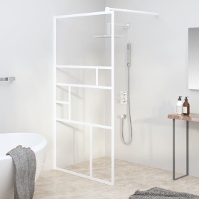 Mampara de ducha accesible vidrio ESG blanco 100x195 cm