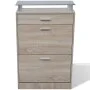 Shoe cabinet with drawer and upper glass shelf wood appearance by , Shoe racks and shoe organizers - Ref: Foro24-241245, Pric...