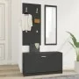 3-in-1 black plywood shoe cabinet set by , Shoe racks and shoe organizers - Ref: Foro24-342571, Price: 101,70 €, Discount: %