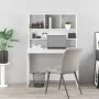 Sperrholz Regal Schreibtisch glänzend weiß 102x45x148cm von , Schreibtische - Ref: Foro24-823002, Preis: 125,78 €, Rabatt: %