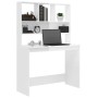 Escritorio de estantes contrachapada blanco brillo 102x45x148cm de , Escritorios - Ref: Foro24-823002, Precio: 134,83 €, Desc...
