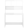 Sperrholz Regal Schreibtisch glänzend weiß 102x45x148cm von , Schreibtische - Ref: Foro24-823002, Preis: 128,53 €, Rabatt: %