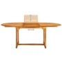 Set de comedor de jardín 7 piezas madera maciza de acacia