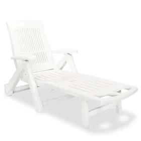 Sonnenliege mit weißer Kunststofffußstütze von , Liegen - Ref: Foro24-43586, Preis: 170,74 €, Rabatt: %