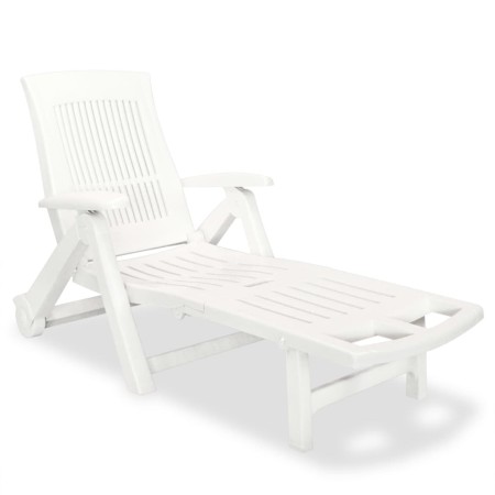 Sonnenliege mit weißer Kunststofffußstütze von , Liegen - Ref: Foro24-43586, Preis: 174,16 €, Rabatt: %