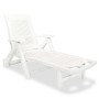 Sonnenliege mit weißer Kunststofffußstütze von , Liegen - Ref: Foro24-43586, Preis: 174,16 €, Rabatt: %