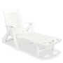 White plastic sun lounger with footrest by , Loungers - Ref: Foro24-43586, Price: 170,74 €, Discount: %
