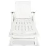 White plastic sun lounger with footrest by , Loungers - Ref: Foro24-43586, Price: 170,74 €, Discount: %