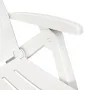 White plastic sun lounger with footrest by , Loungers - Ref: Foro24-43586, Price: 170,74 €, Discount: %