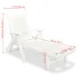 White plastic sun lounger with footrest by , Loungers - Ref: Foro24-43586, Price: 170,74 €, Discount: %