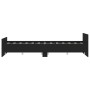 Bed frame with black headboard and footboard 135x190cm by , Beds and slatted bases - Ref: Foro24-3203790, Price: 112,68 €, Di...