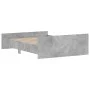 Concrete gray bed frame with headboard and footboard 135x190cm by , Beds and slatted bases - Ref: Foro24-3203792, Price: 130,...