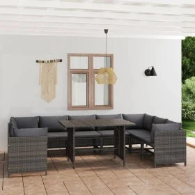 10-teiliges Gartenmöbel-Set und graue synthetische Rattankissen von , Gartensets - Ref: Foro24-3059768, Preis: 629,13 €, Raba...