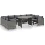 10-teiliges Gartenmöbel-Set und graue synthetische Rattankissen von , Gartensets - Ref: Foro24-3059768, Preis: 627,03 €, Raba...