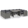 10-teiliges Gartenmöbel-Set und graue synthetische Rattankissen von , Gartensets - Ref: Foro24-3059768, Preis: 666,13 €, Raba...
