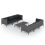 7-piece garden sofas and dark gray synthetic rattan cushions by , Garden sets - Ref: Foro24-3099800, Price: 584,87 €, Discoun...