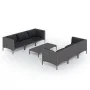 7-piece garden sofas and dark gray synthetic rattan cushions by , Garden sets - Ref: Foro24-3099800, Price: 549,10 €, Discoun...